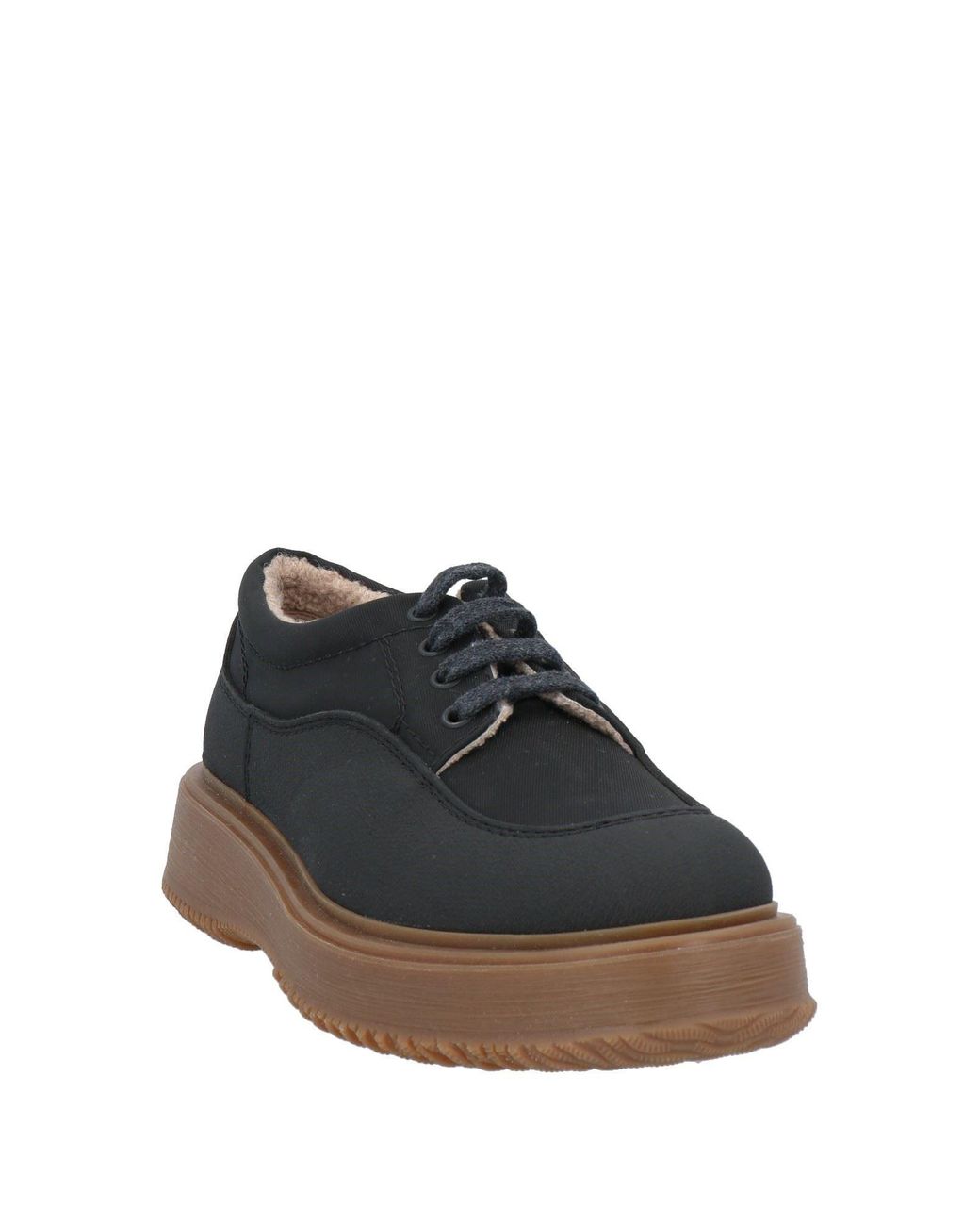 Hogan Black Lace-Up Shoes Textile Fibers