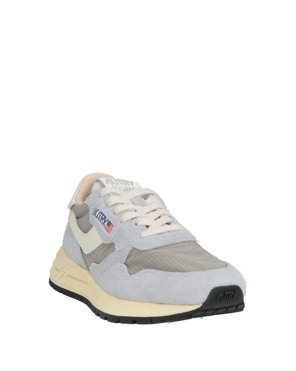 Autry White Sneakers Leather, Textile Fibers
