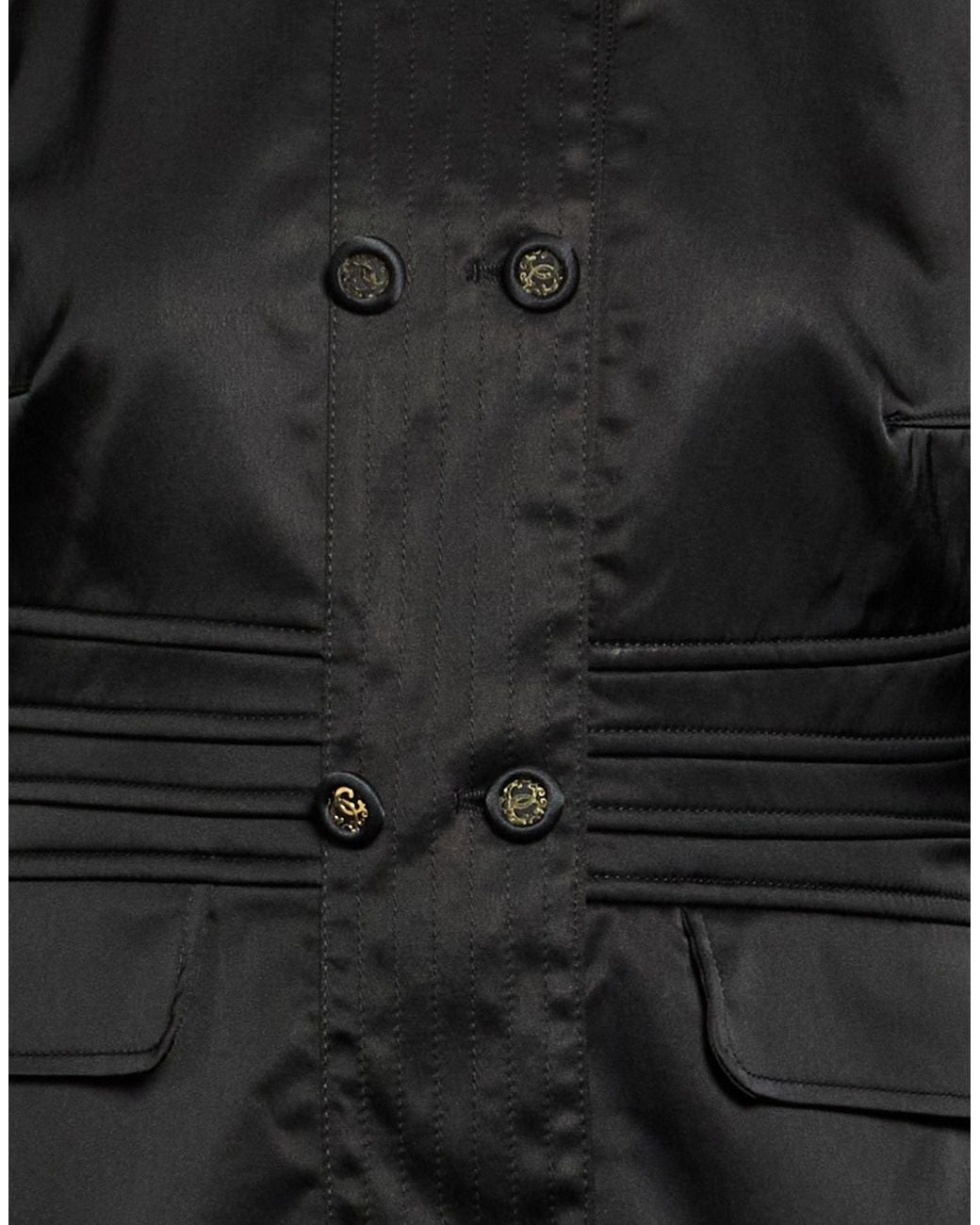 Roberto Cavalli Black Jacket Acetate, Polyamide, Elastane