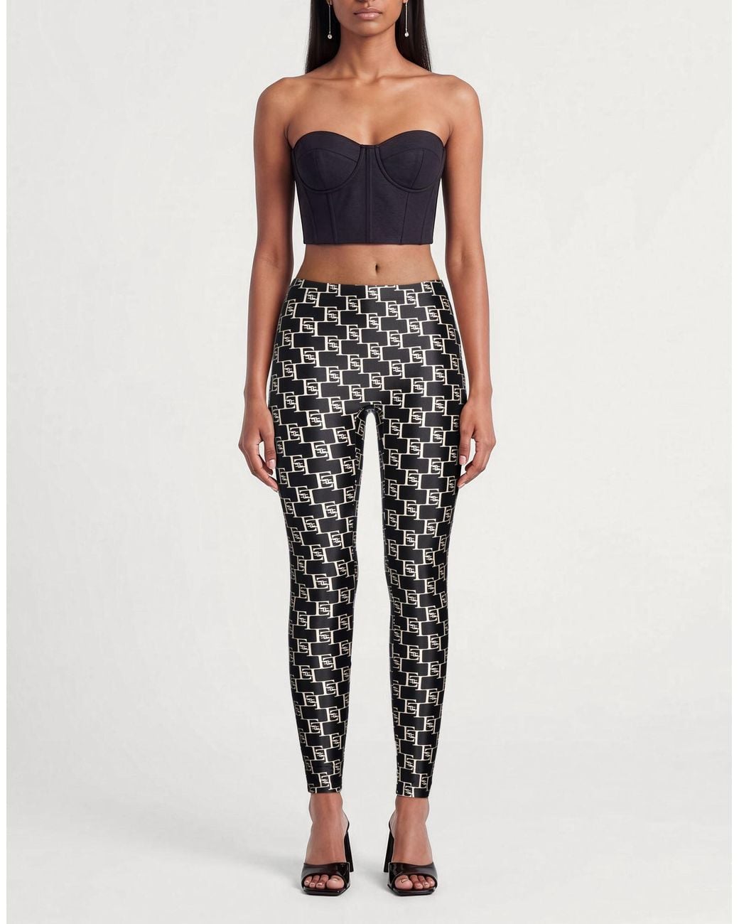 Elisabetta Franchi Black Leggings