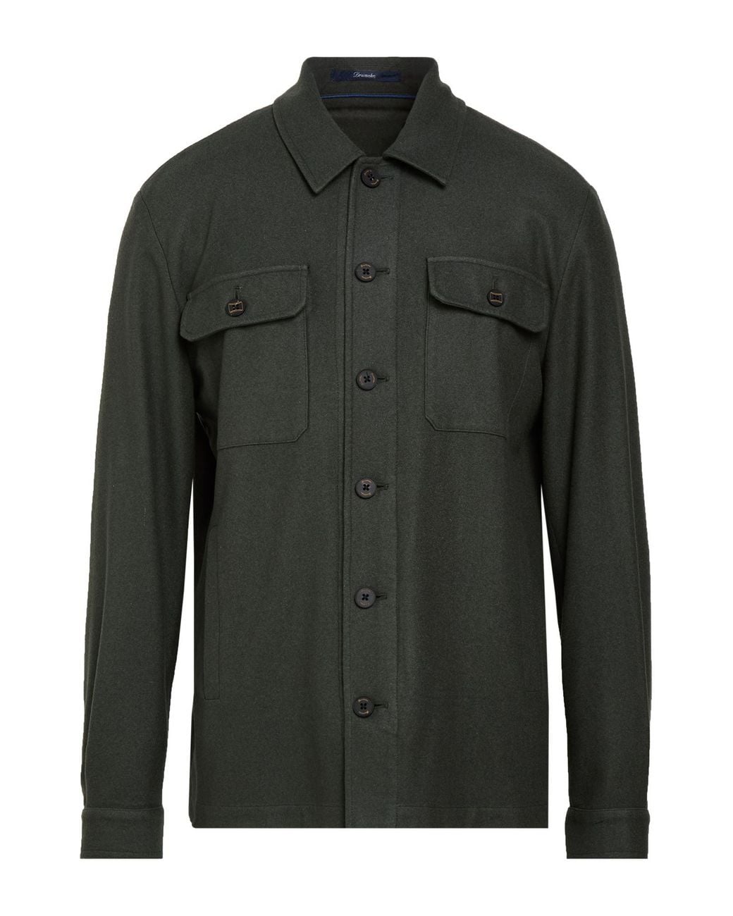 Drumohr Green Dark Jacket Cashmere for men
