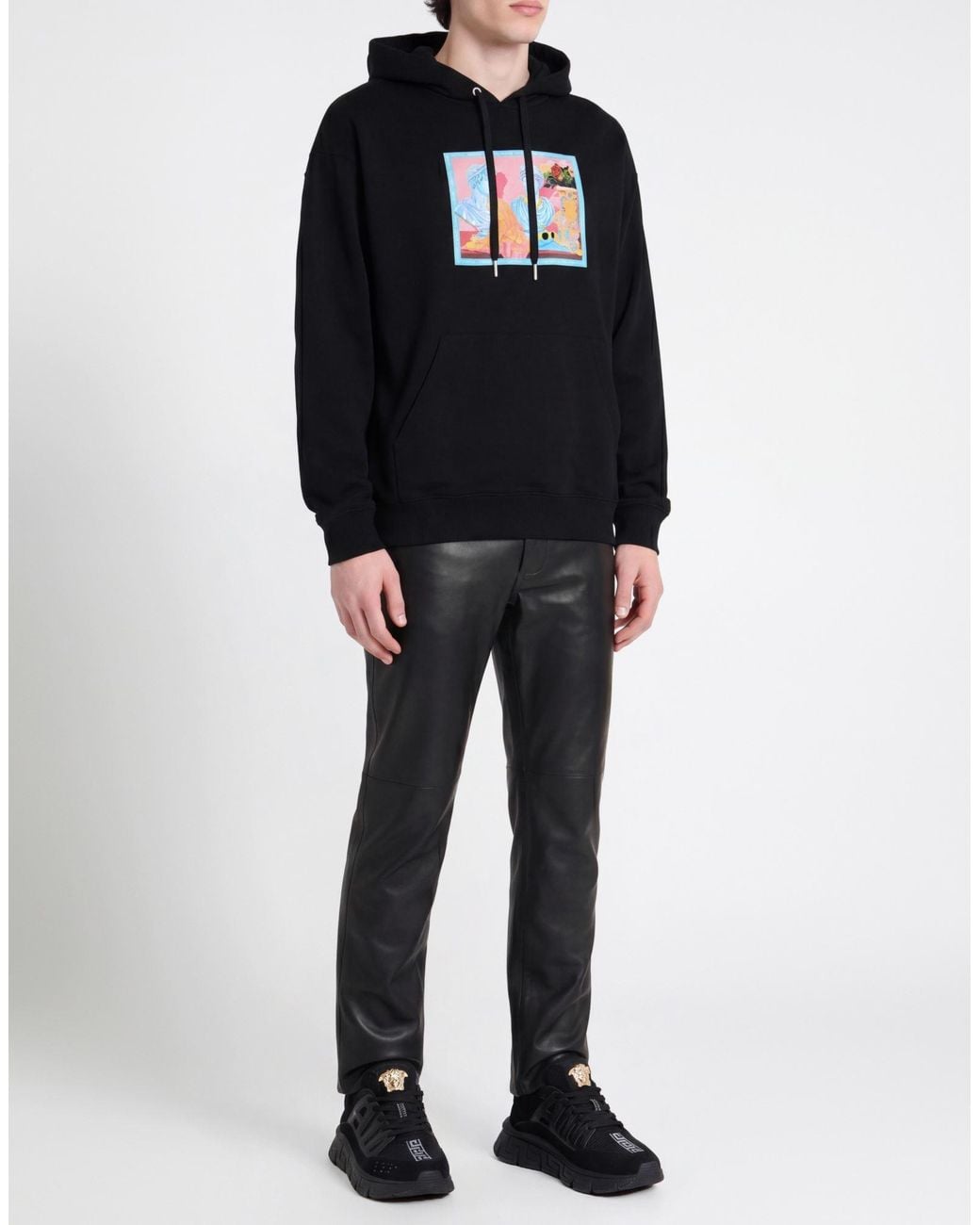 Versace Black Sweatshirt Cotton for men