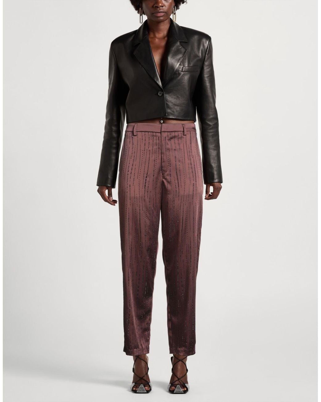Dondup Red Pants Polyester, Eco Polyester