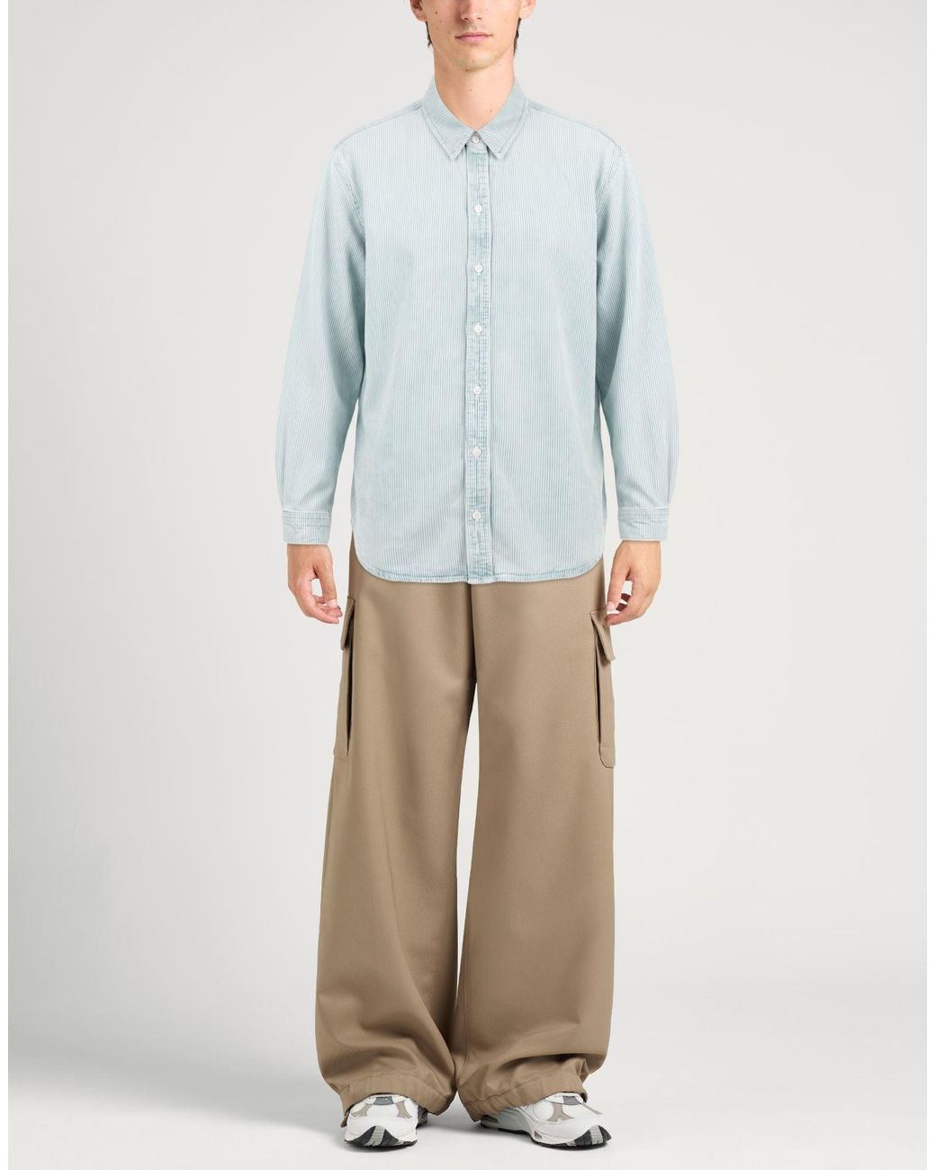 FRAME Blue Denim Shirt Cotton for men