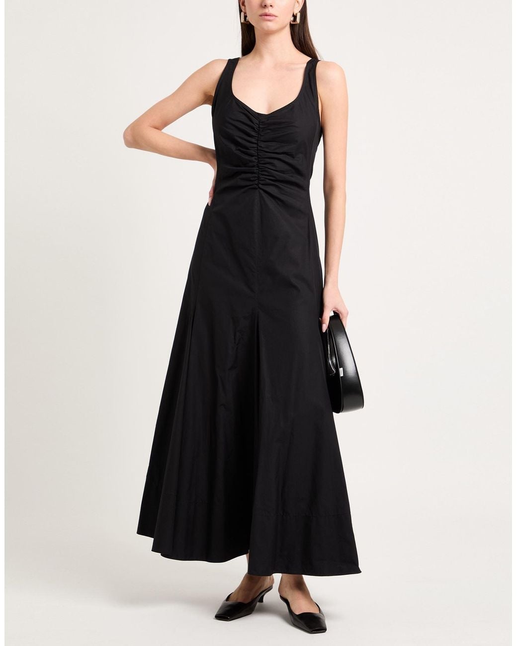 Sportmax Black Maxi Dress Cotton