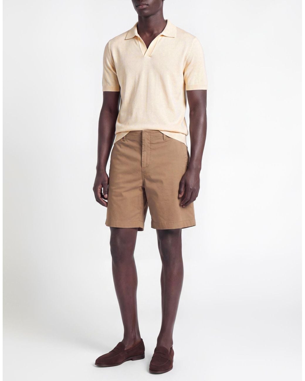 Dunhill Natural Shorts & Bermuda Shorts Cotton, Elastane for men