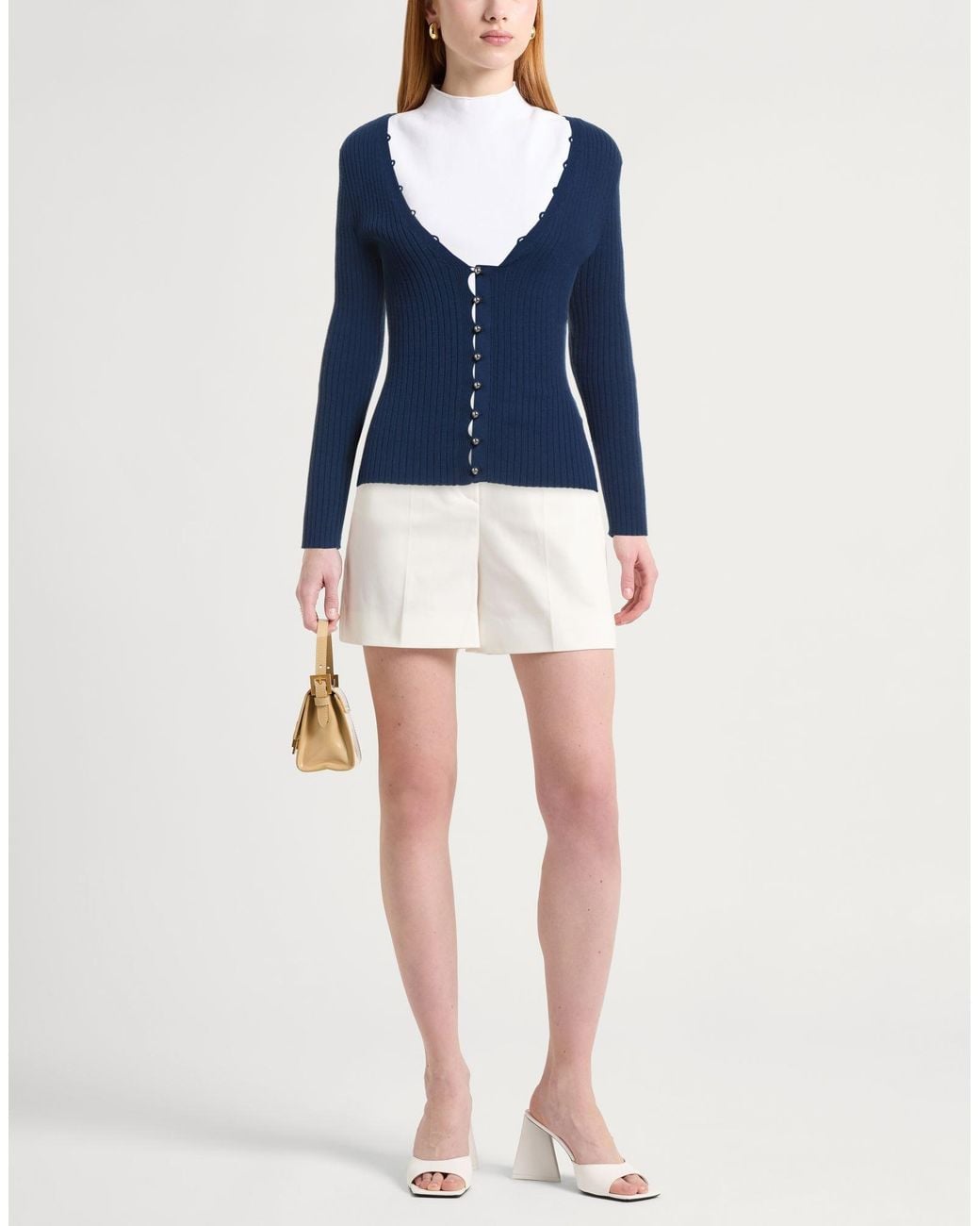 Dondup Blue Cardigan Viscose, Polyester