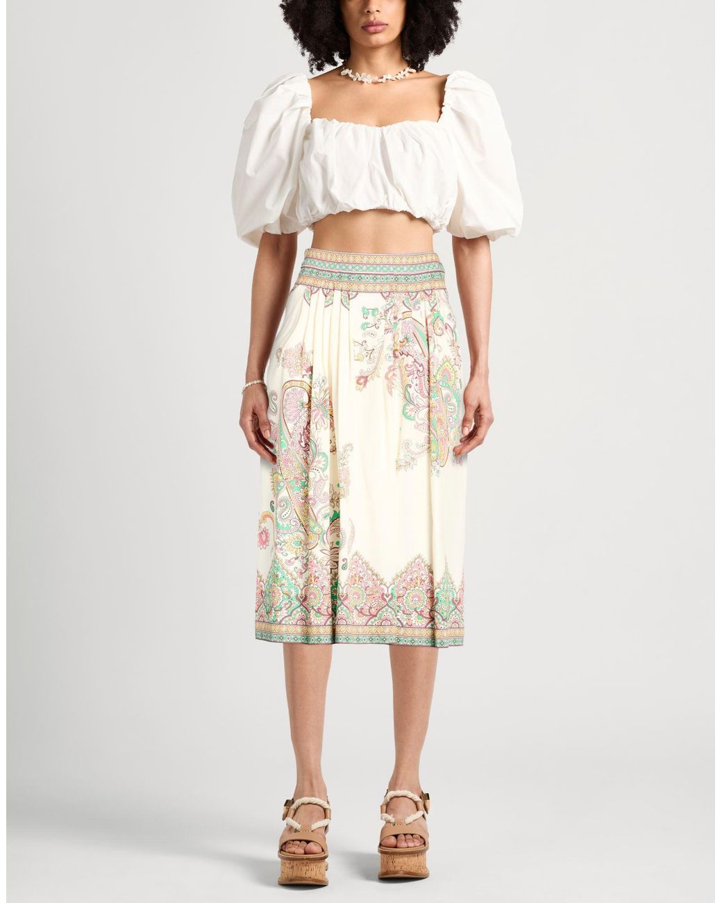 Etro White Midi Skirts