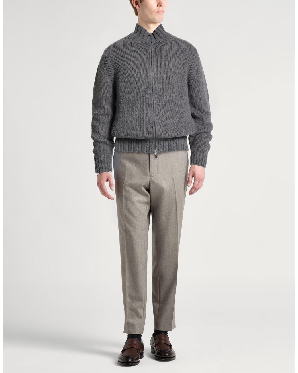 Fedeli Gray Cardigan for men