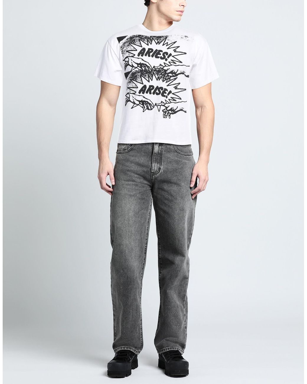 Aries White T-shirt for men