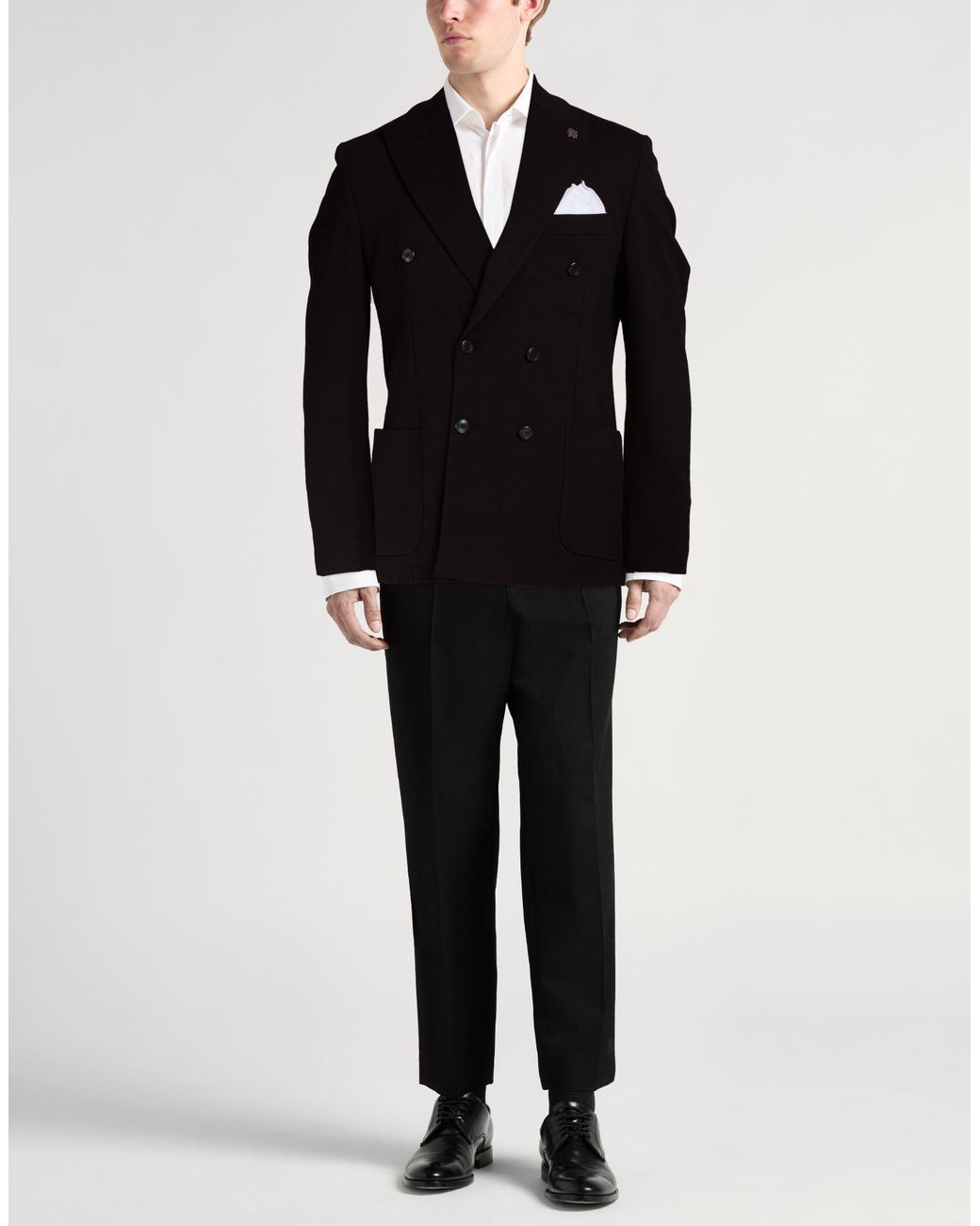 Daniele Alessandrini Black Blazer Rayon, Polyamide, Elastane for men