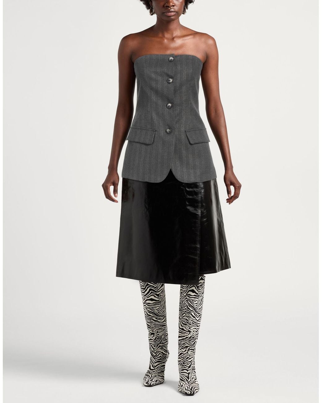 ViCOLO Gray Lead Top Polyester, Viscose, Elastane