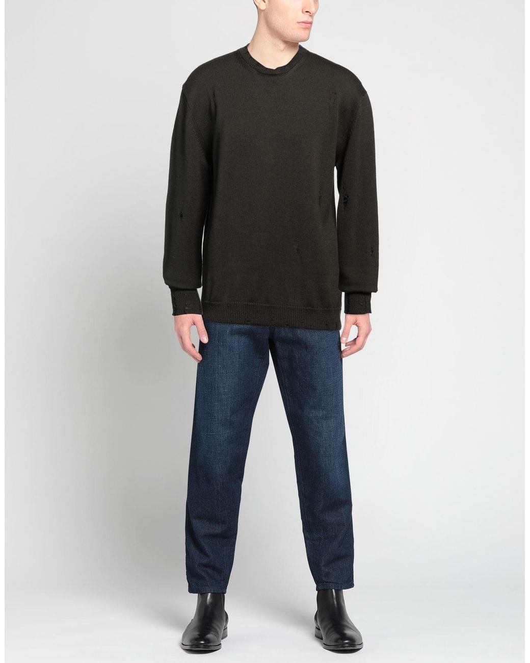 John Richmond Black Sweater Merino Wool for men