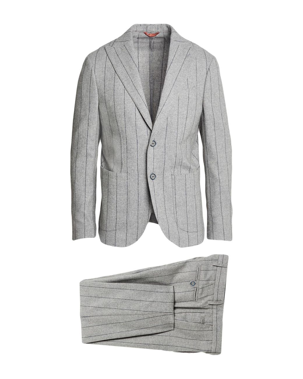 TWENTY-ONE by ANTONIO CARNEVALE Gray Suit Wool, Polyester, Elastane for men