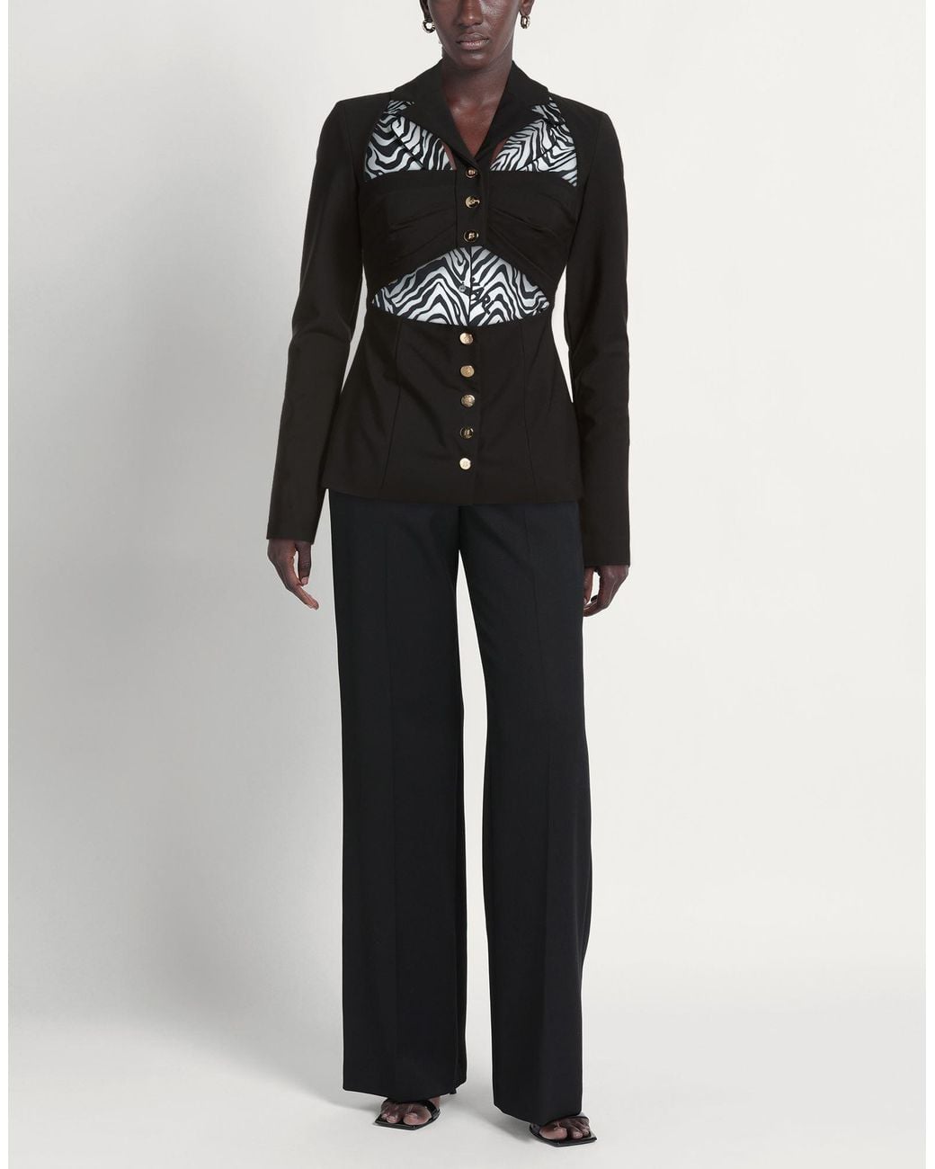 Babylon Black Blazer Polyamide, Elastane