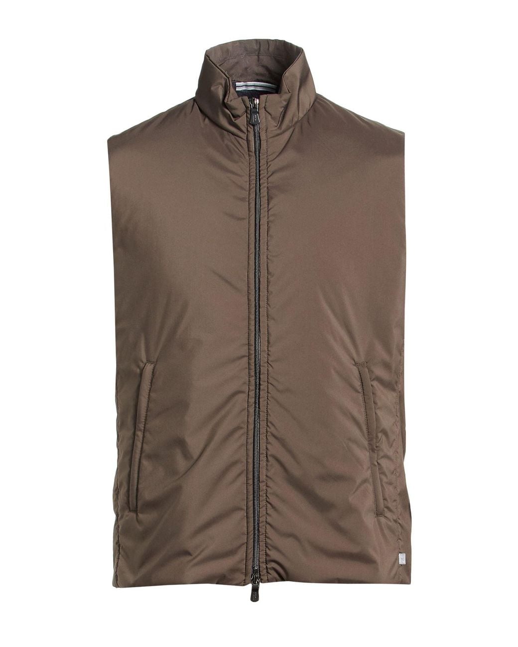Fedeli Brown Taupe Vest Polyester for men