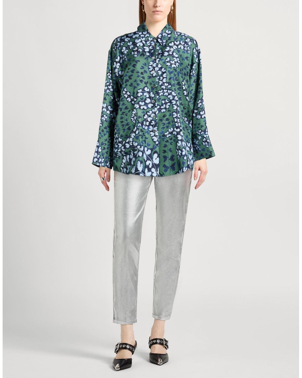 Lanvin Green Shirt Silk
