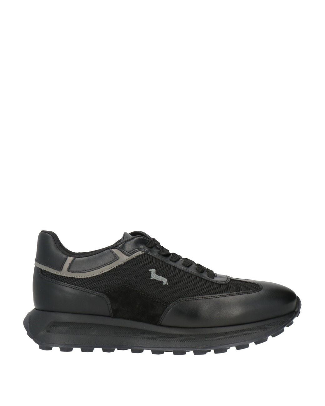 Harmont & Blaine Black Sneakers Leather, Textile Fibers for men