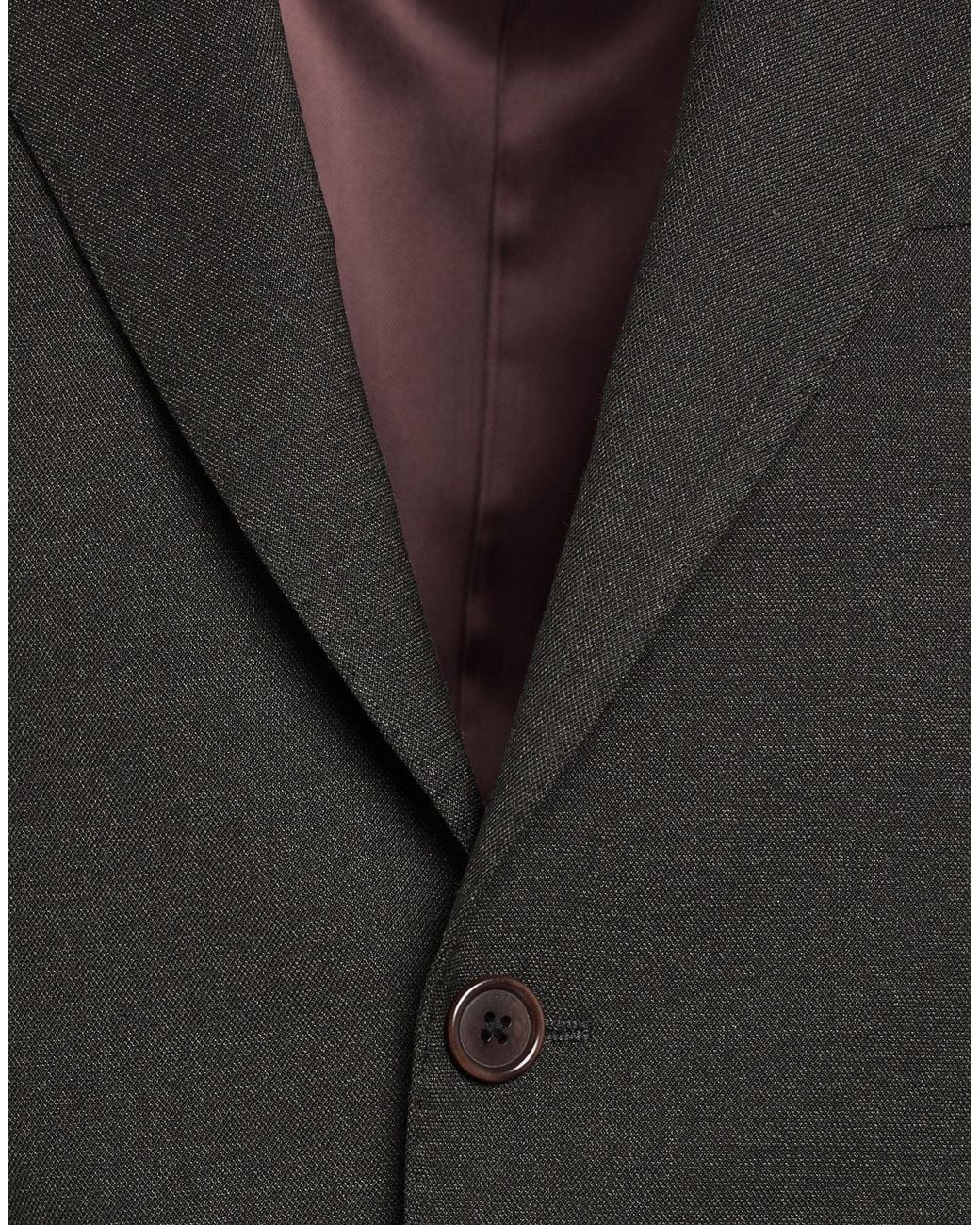 Tombolini Black Charcoal Suit Polyester, Wool, Elastane for men
