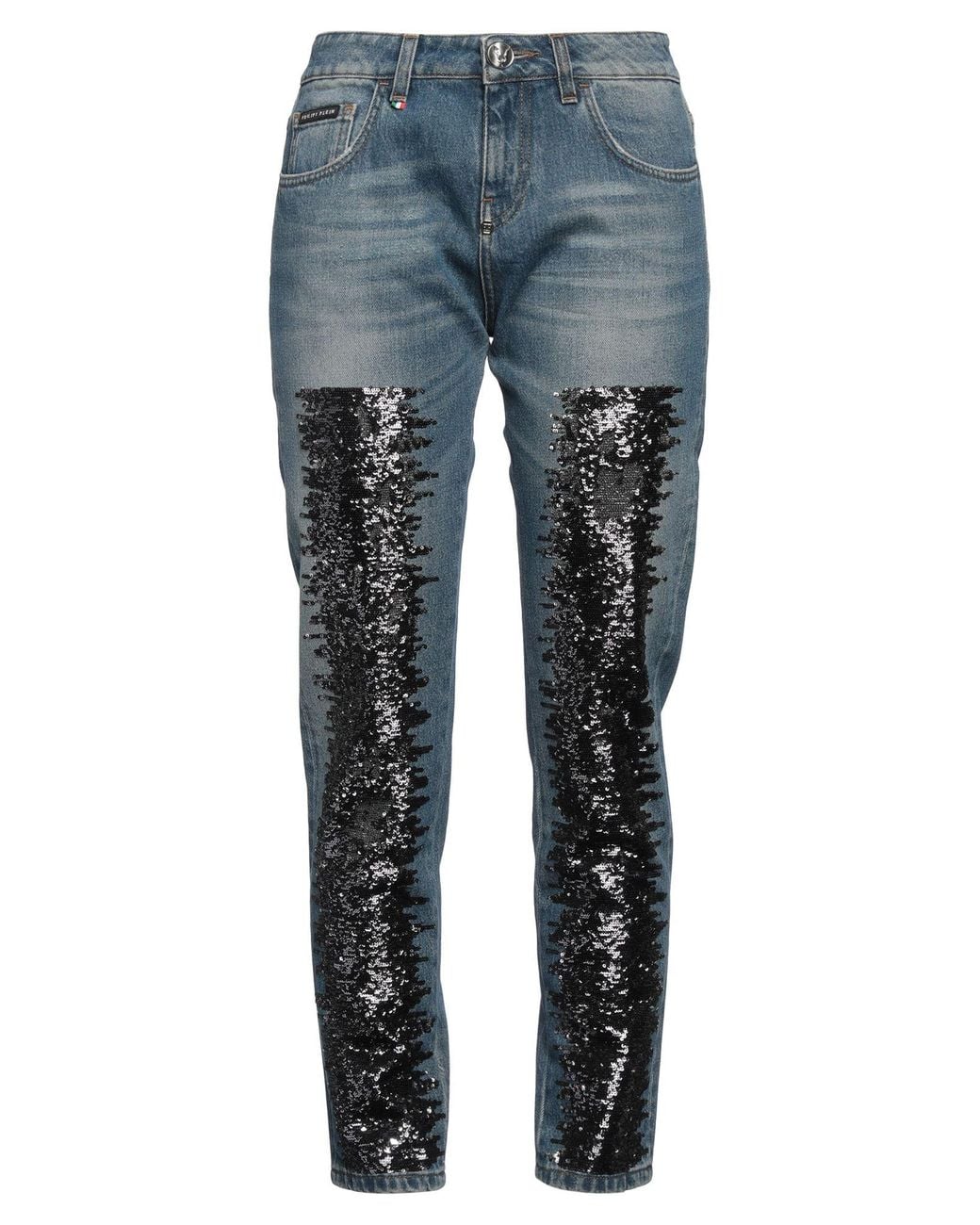 Philipp Plein Blue Jeans Cotton, Polyester