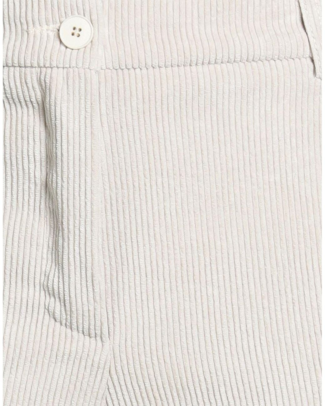 White Wise White Cream Pants Polyester, Nylon