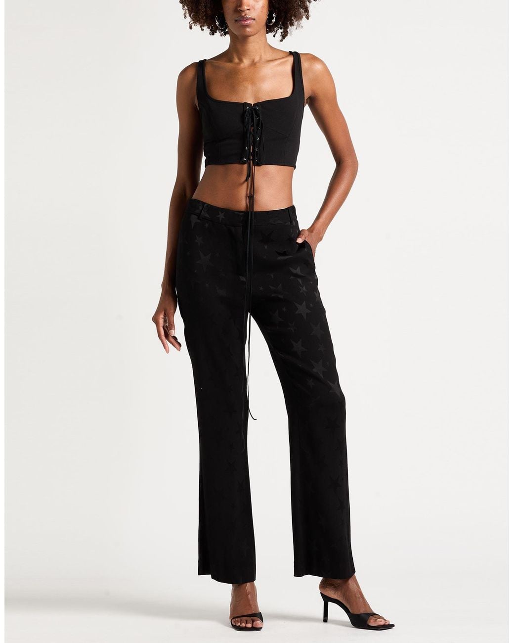 Shirtaporter Black Pants Viscose, Elastane