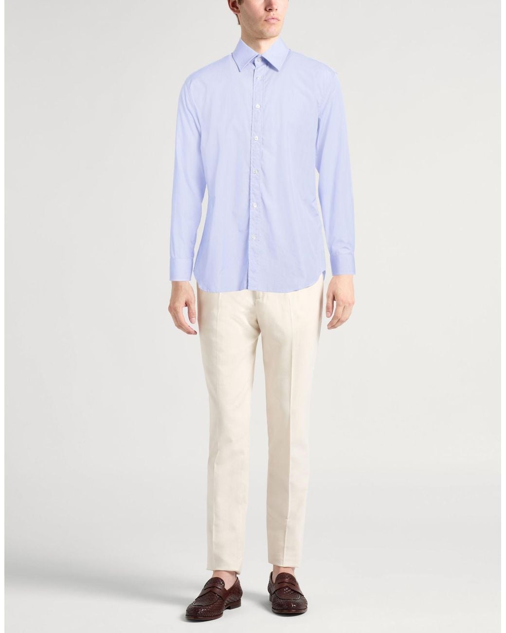 Dunhill Blue Shirt Cotton for men