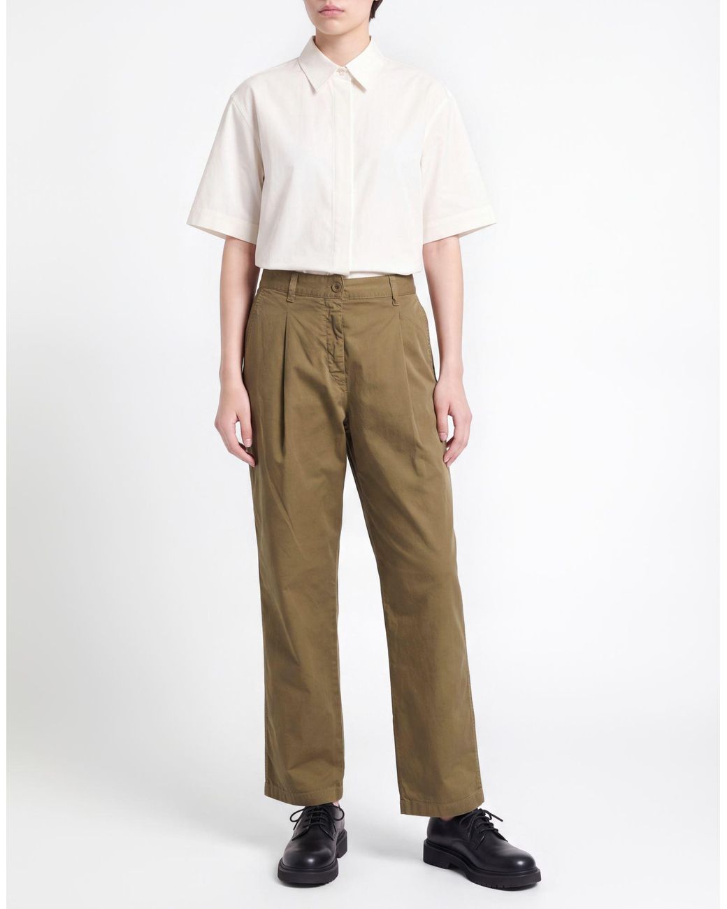 Aspesi Green Pants Cotton, Elastane