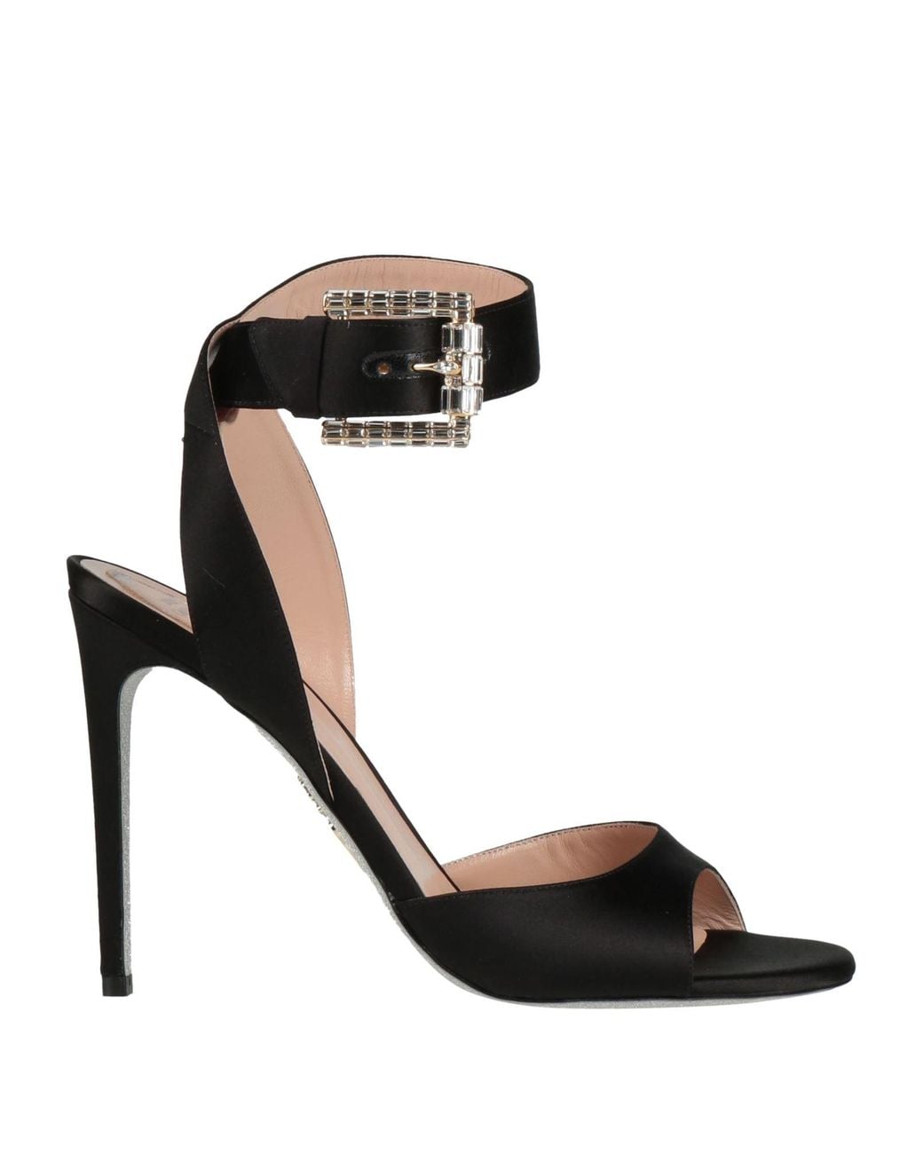 Rene Caovilla Black Sandals Textile Fibers
