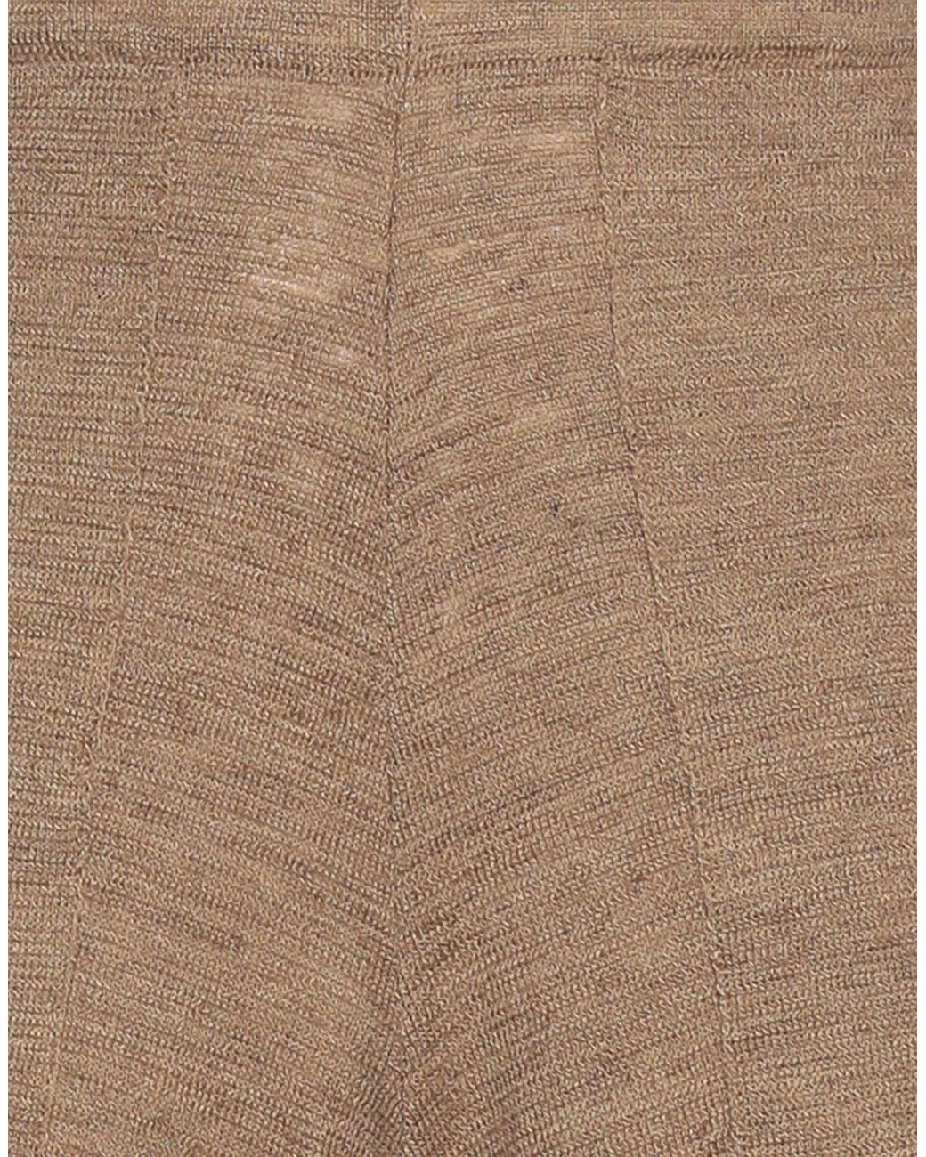 Roberto Collina Brown Camel Pants Linen, Polyester