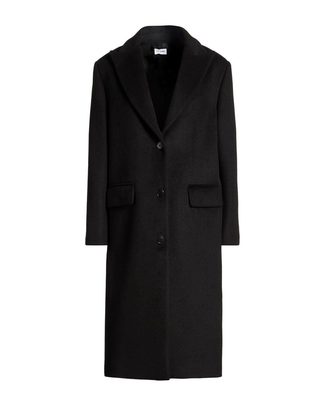 RUE DU BAC Black Coat Wool, Polyester