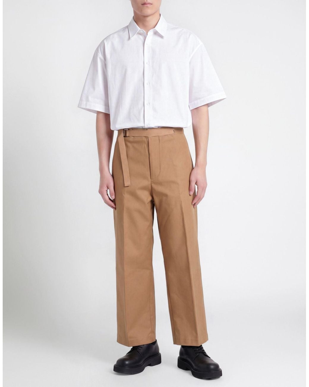 Costumein Natural Camel Pants Cotton for men