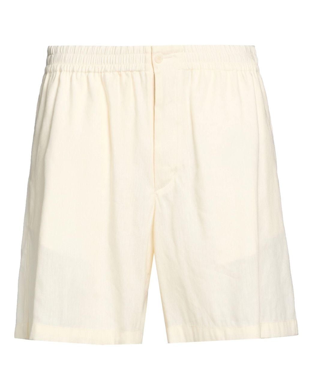 Moncler Natural X Gilga Farm By Donald Glover Cream Shorts & Bermuda Shorts Linen, Lyocell for men