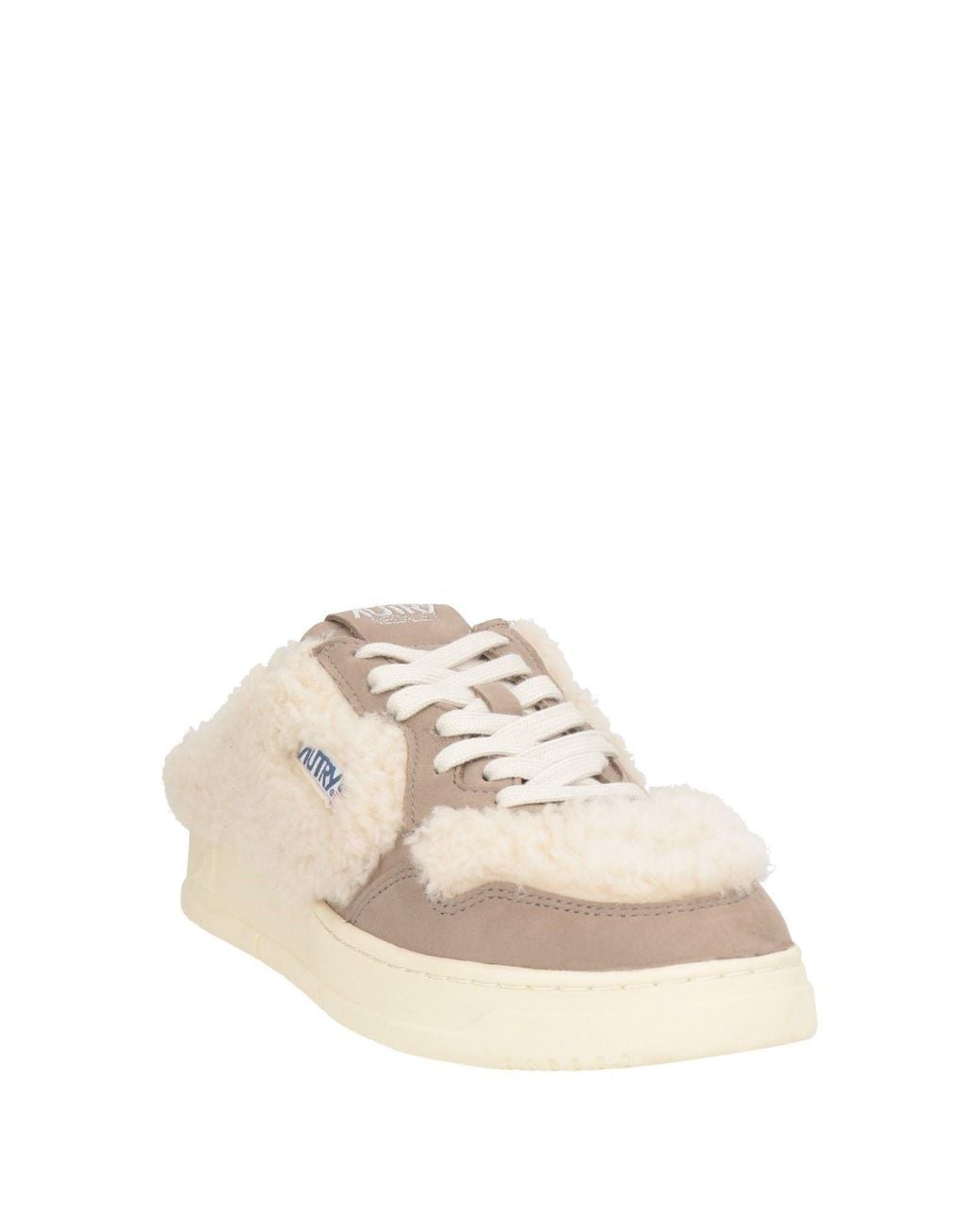 Autry Natural Taupe Sneakers Leather, Shearling