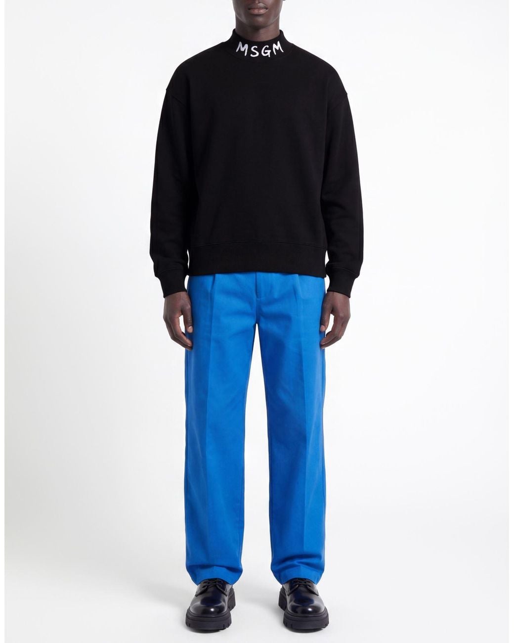 MSGM Blue Sweatshirt Cotton for men