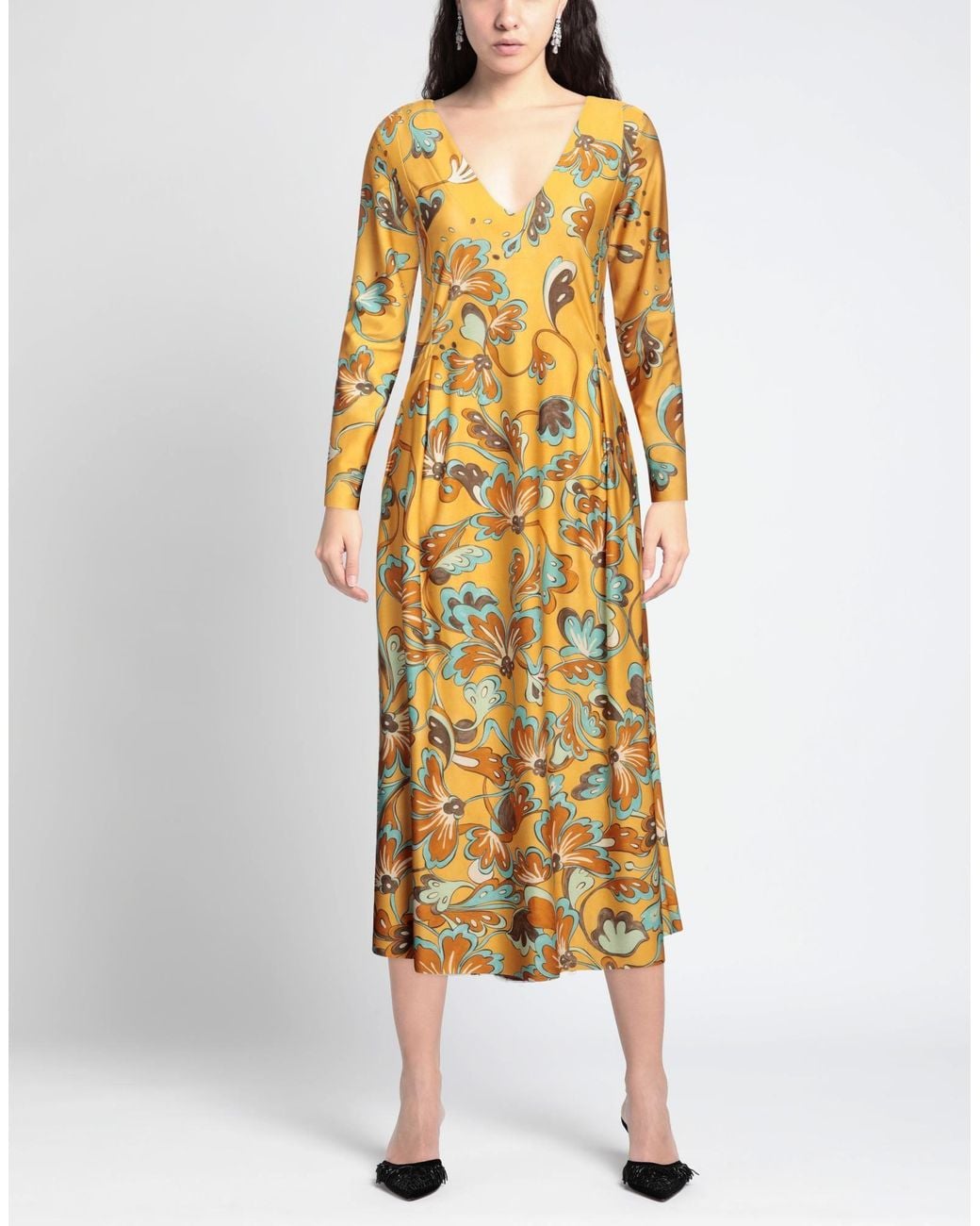 Maliparmi Metallic Midi Dress