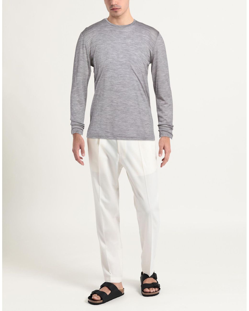 TWENTY-ONE by ANTONIO CARNEVALE Gray T-Shirt for men