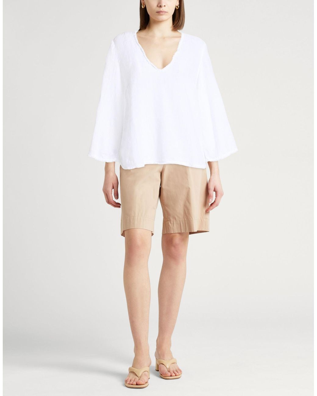 Top 120% Lino de color White