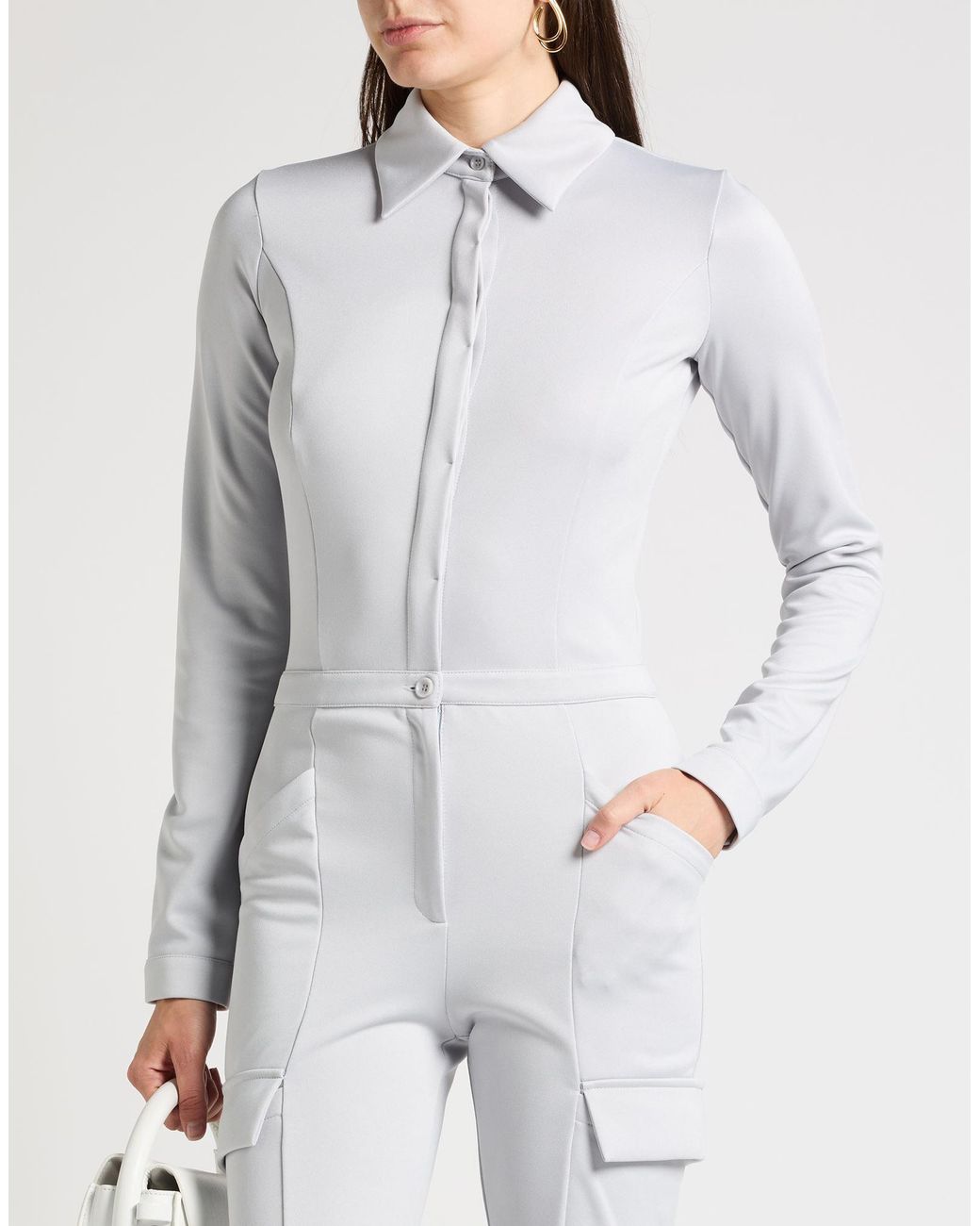 Patrizia Pepe White Light Jumpsuit Polyester