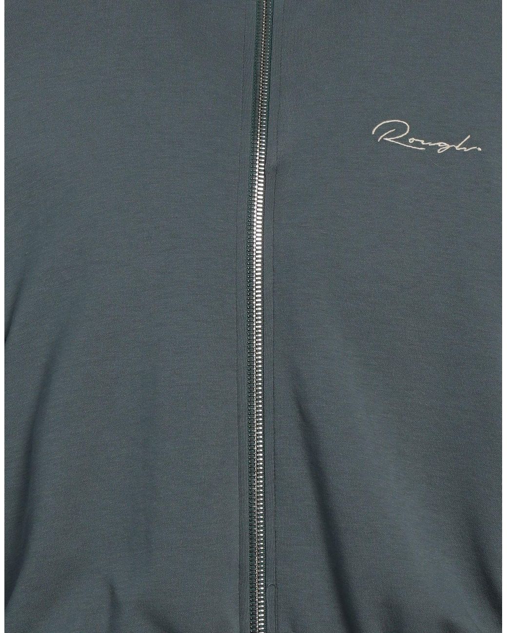 ROUGH Blue Jacket Polyamide, Cotton for men