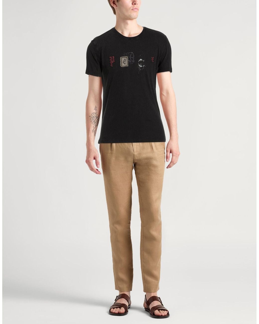 John Varvatos Black T-Shirt Organic Cotton for men