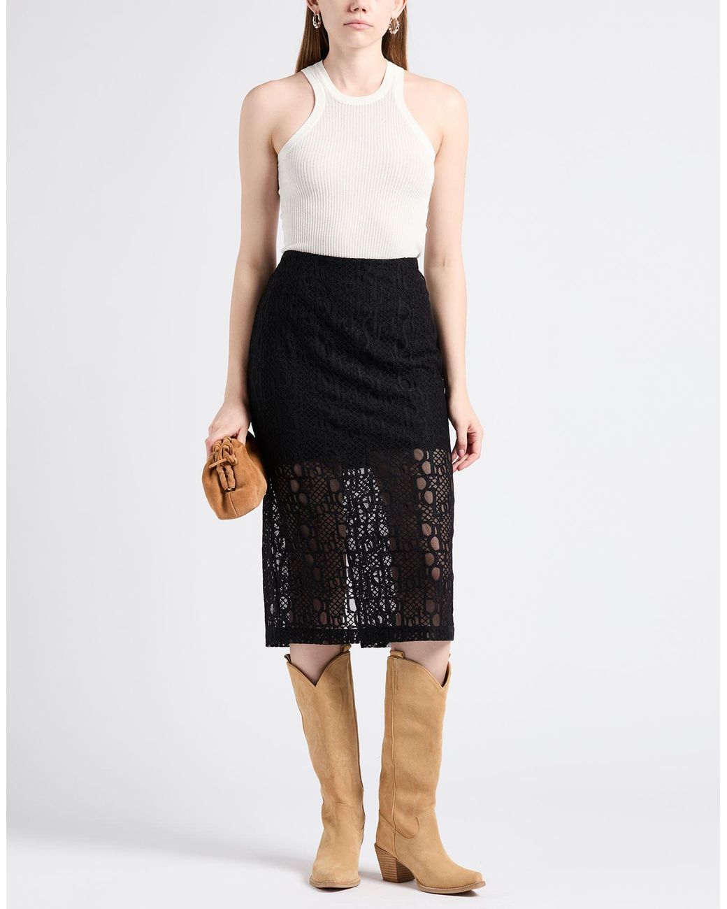 Pinko Blue Midi Skirt