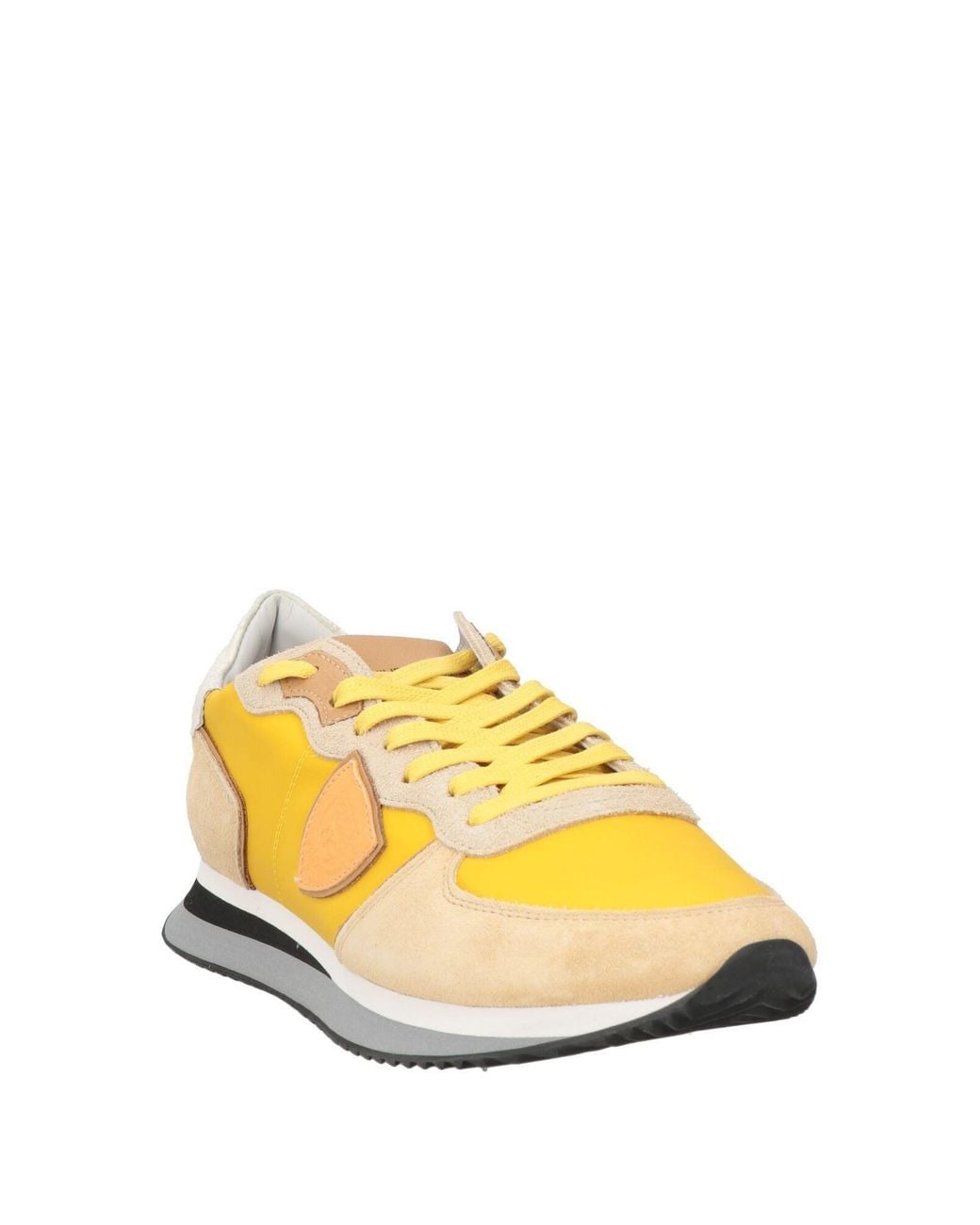 Philippe Model Yellow Sneakers Leather, Textile Fibers for men