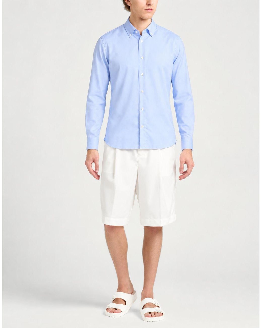 Truzzi Blue Shirt Cotton for men