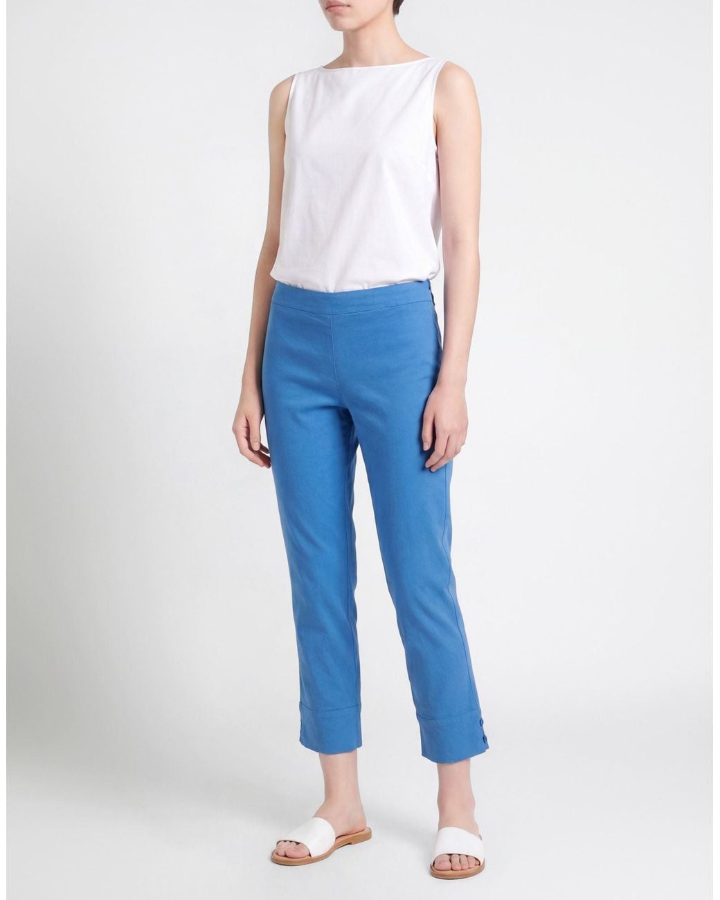 120% Lino Blue Trouser