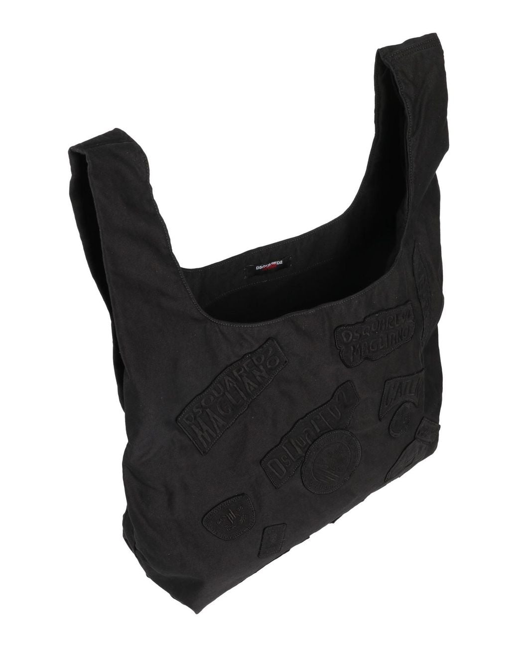 DSquared² Black Shoulder Bag Cotton for men