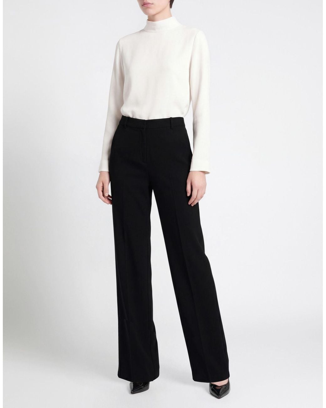 Elisabetta Franchi Black Pants Polyester, Elastane