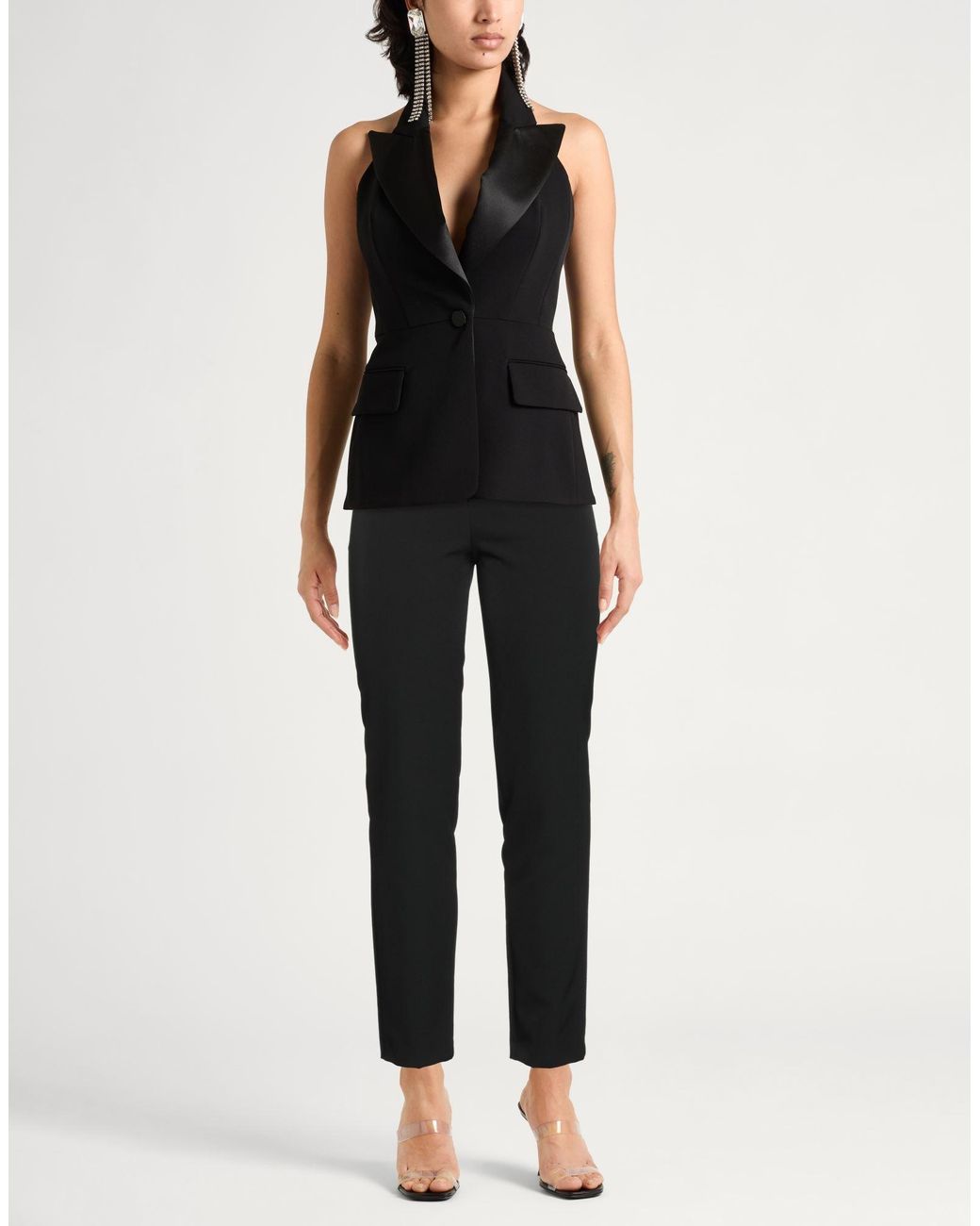 Liu Jo Black Pants Polyester, Elastane