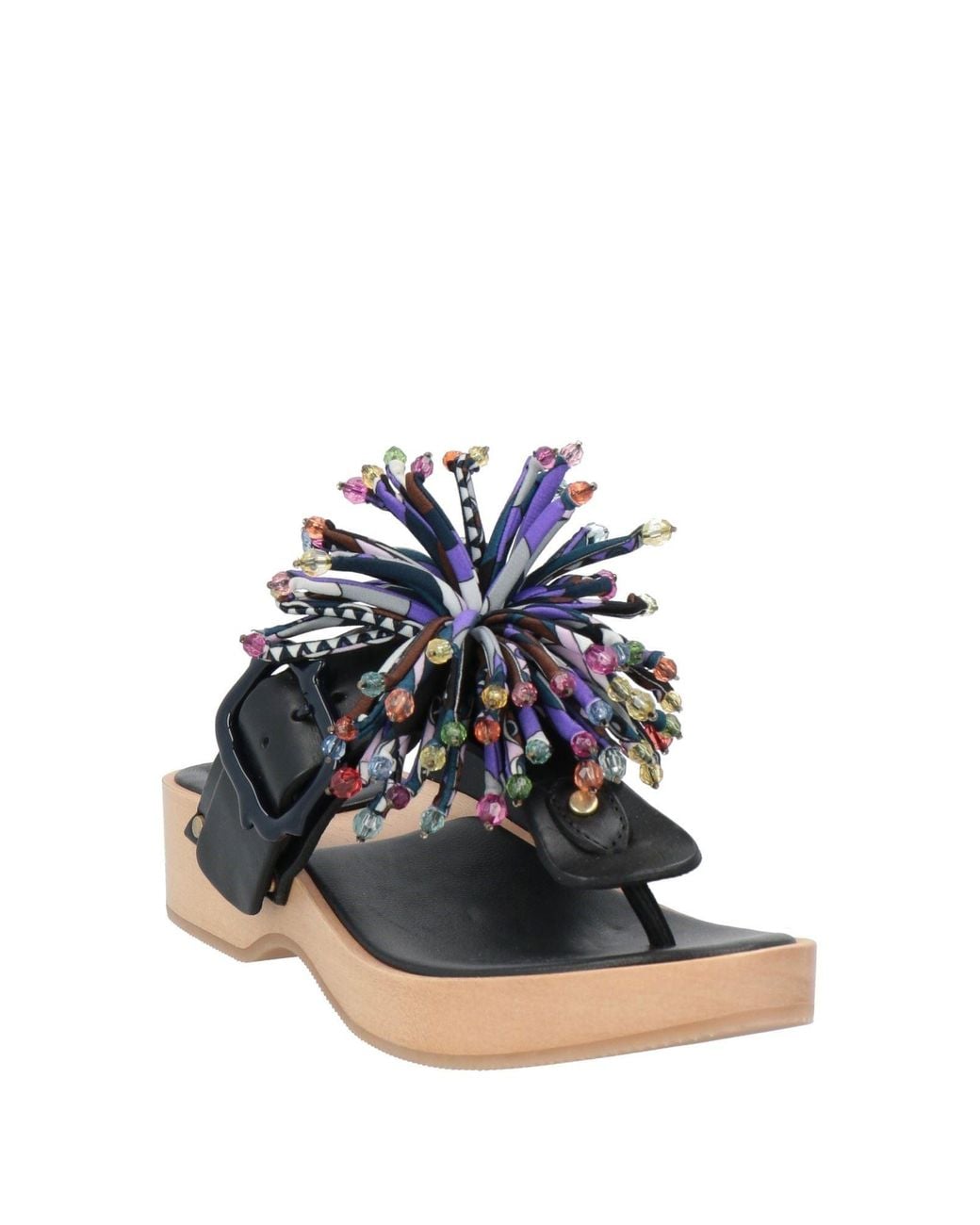 Emilio Pucci White Thong Sandal Leather