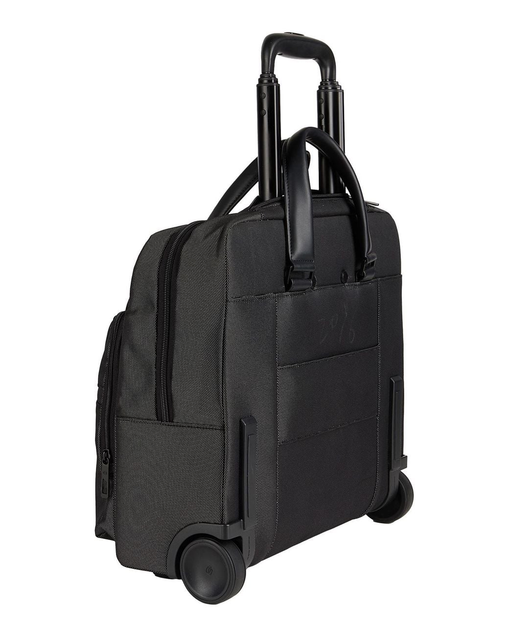 Piquadro Black Wheeled luggage for men